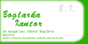 boglarka kantor business card