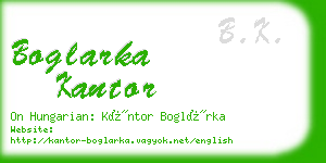 boglarka kantor business card